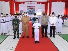 2.400 Dosis Vaksinasi Merdeka Sasar Pontren dan Rumah Ibadah Di Maros, Chaidir : Terima Kasih Polda Sulsel