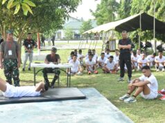 Kasrem 133/Nani Wartabone Tinjau Langsung Pelaksanaan Tes Garjas Casis Secata Gel. I TA 2026