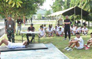 Kasrem 133/Nani Wartabone Tinjau Langsung Pelaksanaan Tes Garjas Casis Secata Gel. I TA 2026