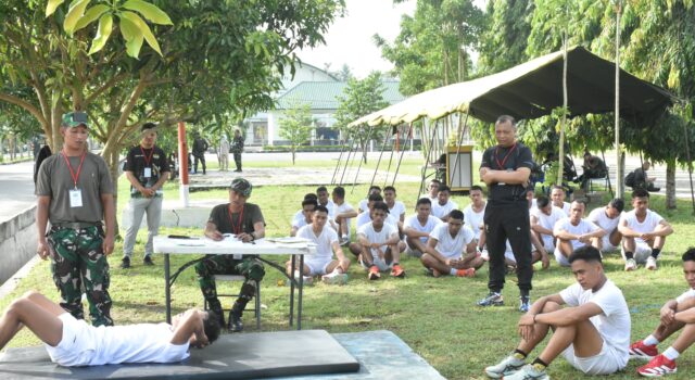 Kasrem 133/Nani Wartabone Tinjau Langsung Pelaksanaan Tes Garjas Casis Secata Gel. I TA 2026