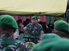 Danrem 133/NW Pimpin Pelepasan Personel Satgas Pamtas RI-PNG Mobile di Wilayah Papua Yonif 713/Satya Tama