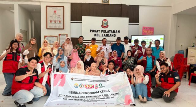 Mahasiswa KKN Tematik Zero Waste Unhas Perkuat Pengelolaan Sampah Berkelanjutan di Kelurahan Laikang