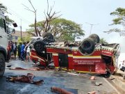 Mobil Damkar Pangkep Terguling Saat Menuju Lokasi Kebakaran, 3 Personel Gugur