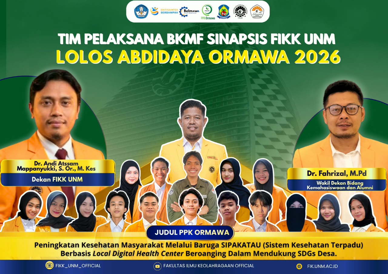 BKMF Sinapsis FIKK UNM Lolos Abdidaya Ormawa Nasional 2026